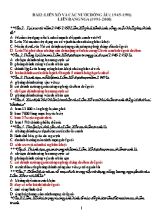 Bài tập trắc nghiệm Lịch sử 12 - Bài 2 Liên Xô và các nước Đông Âu (1945  1991), Liên Bang Nga (1991  2000)